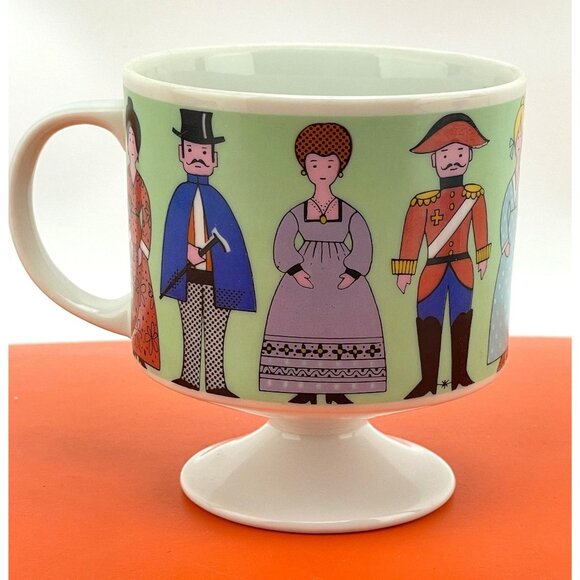 Vintage 70s coffee cup, Irish coffee, ceramic footed mug, Japan - Picture 3 of 10